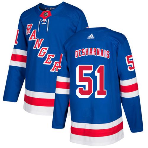 Adidas Men New York Rangers #51 David Desharnais Royal Blue Home Authentic Stitched NHL Jersey->new york rangers->NHL Jersey